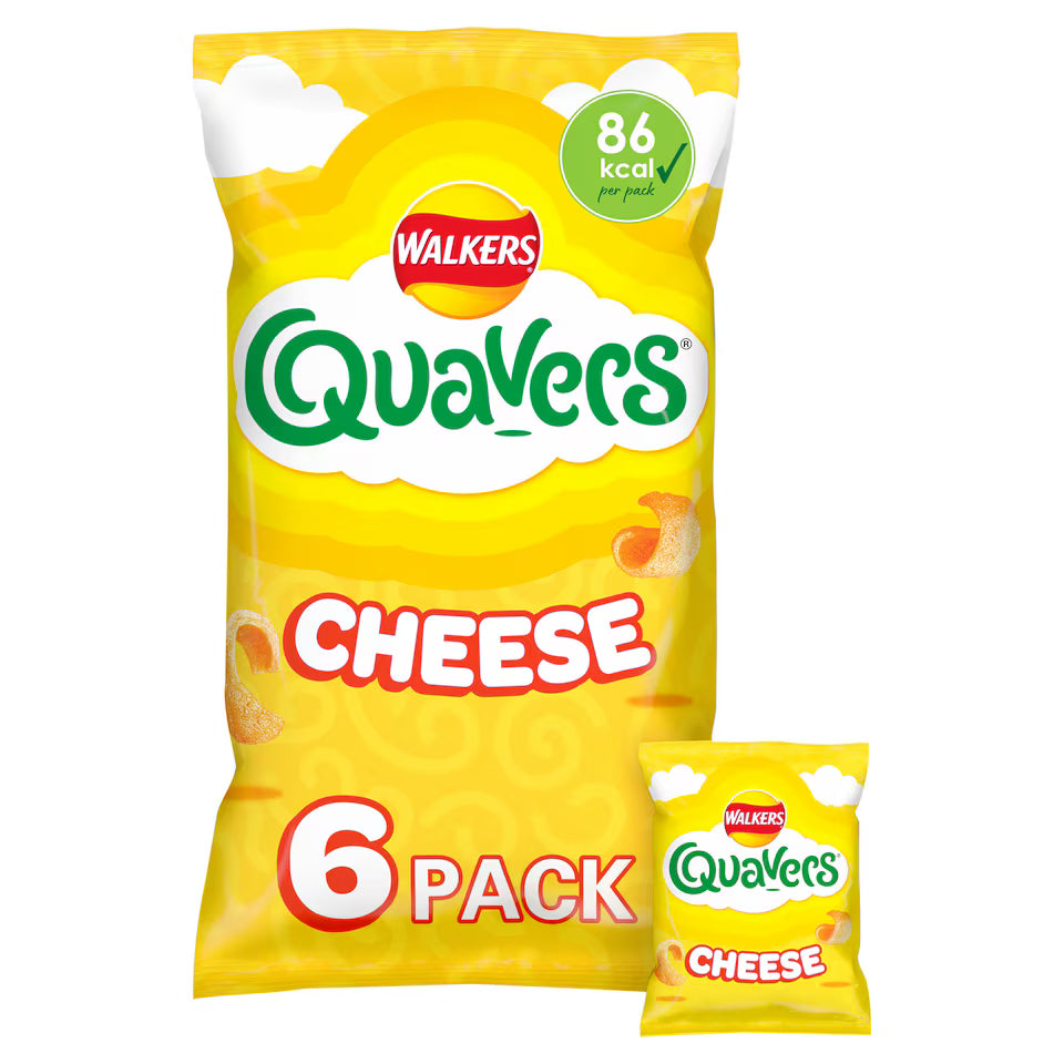 Walkers Quavers Cheese Multipack Crisps 6