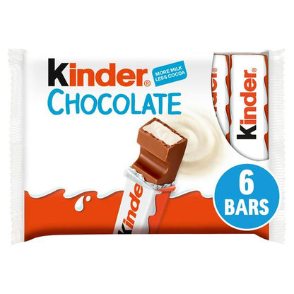 Kinder Chocolate Medium Snack Bars Multipack 6