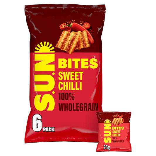 Sunbites Sun Ripened Sweet Chilli Multipack Crisps 6x25g
