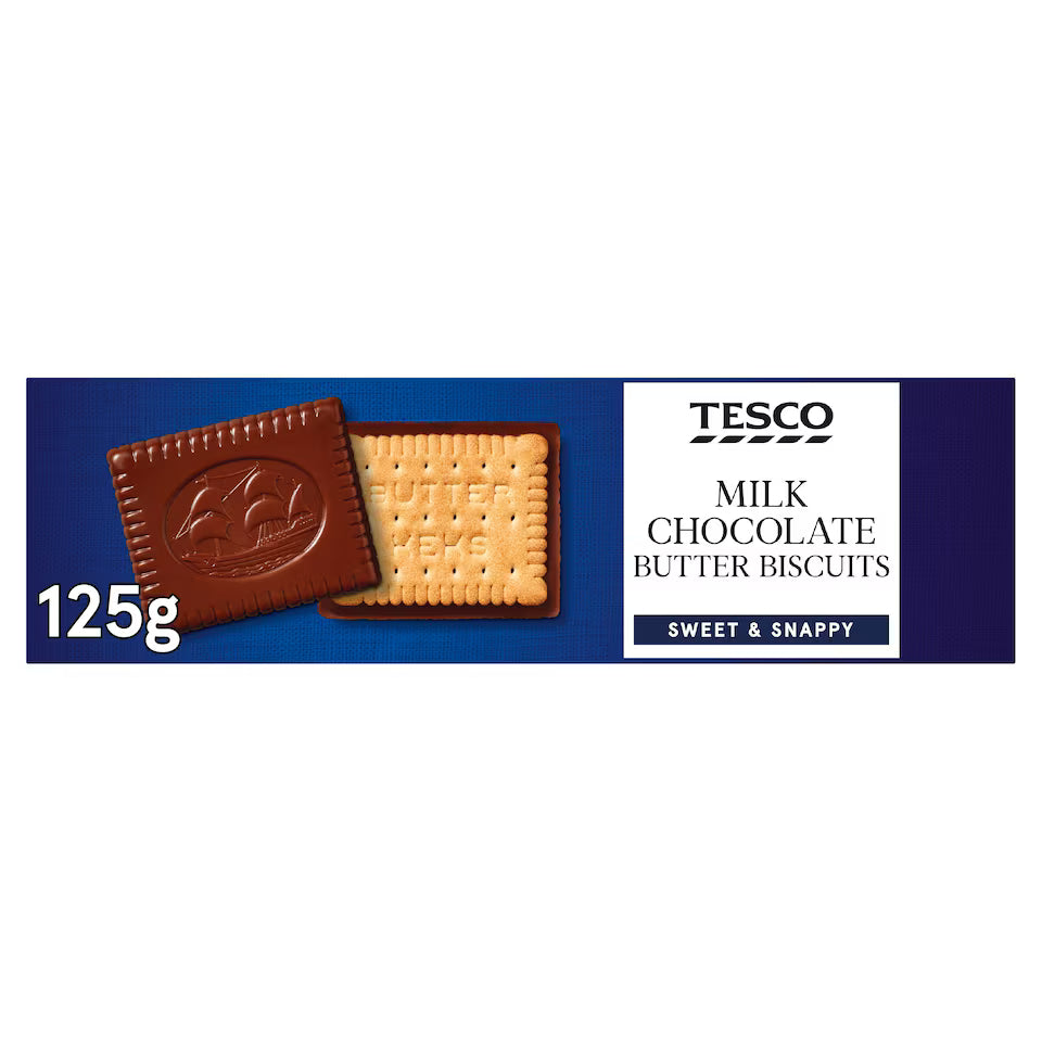 Tesco Milk Chocolate Butter Biscuits