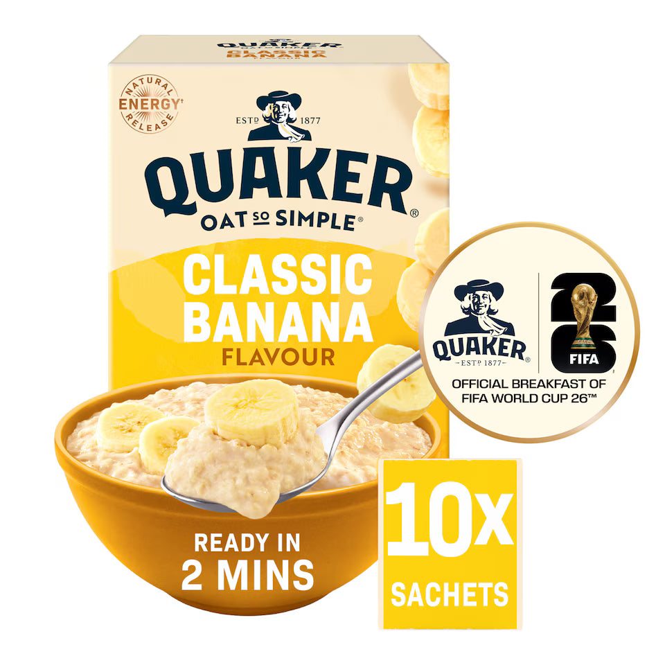 Quaker Oat So Simple Classic Banana Porridge Sachets 10