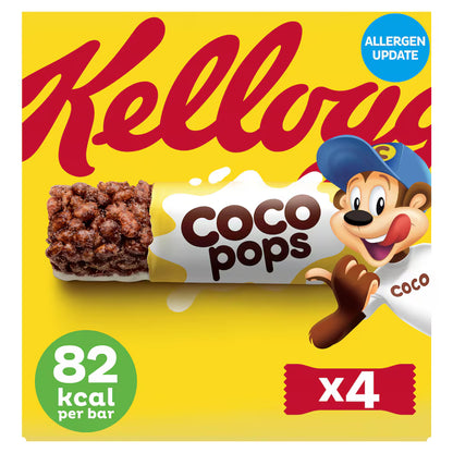 Kellogg's Coco Pops Chocolate Cereal Milk Snack Bars 4x20g