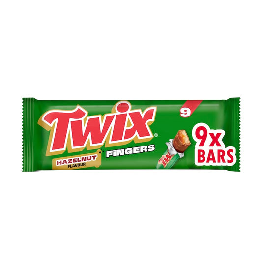 Twix Hazelnut Multipack Milk Chocolate Biscuit Bars 9