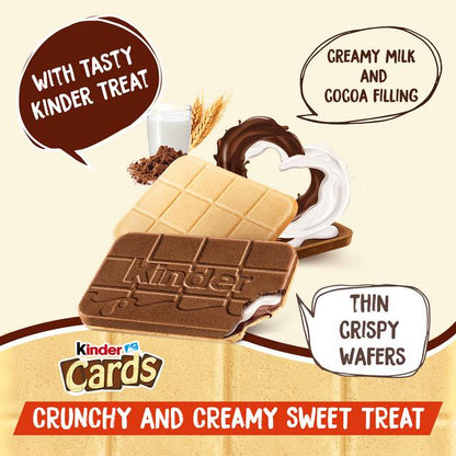 Kinder Cards Chocolate & Milk Wafer Biscuit Multipack 8x12.8g